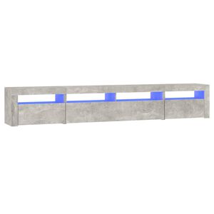 vidaXL betonsz&uuml;rke TV-szekr&eacute;ny LED-l&aacute;mp&aacute;kkal 240x35x40 cm