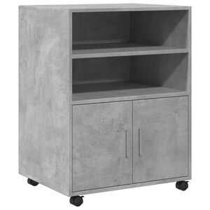 vidaXL betonsz&uuml;rke szerelt fa kerekes szekr&eacute;ny 60 x 48 x 81 cm