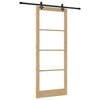 vidaXL Cs&uacute;sz&oacute; ajt&oacute; ORKDAL Term&eacute;szetes &eacute;s fekete 93 x 232 cm