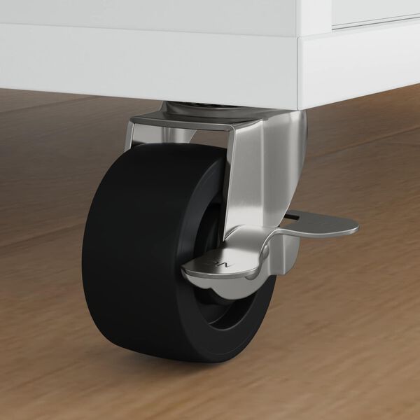 vidaXL Kerekek 12 pcs Fekete &eacute;s ez&uuml;st 50,7 x 50,7 x 24,4 mm