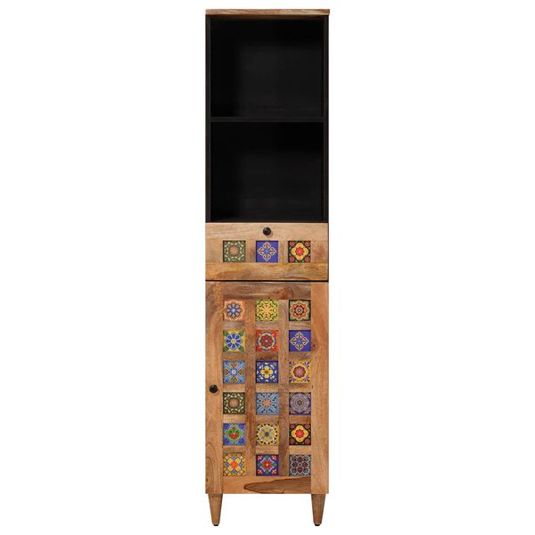 vidaXL F&uuml;rdőszoba Sz&eacute;k&eacute;ny Term&eacute;szetes 38 x 33 x 160 cm T&ouml;m&ouml;r Mang&oacute;f&aacute;t