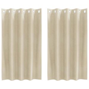 vidaXL S&ouml;t&eacute;t&iacute;tő f&uuml;gg&ouml;ny&ouml;k 2 db Kr&eacute;m 140 x 140 cm B&aacute;rsony