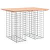 vidaXL t&ouml;m&ouml;rfa kerti asztal gabion mint&aacute;val 100 x 70 x 72 cm Douglas