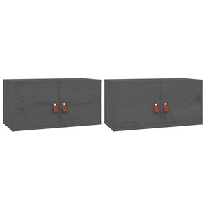 vidaXL 2 db sz&uuml;rke t&ouml;m&ouml;r fenyőfa faliszekr&eacute;ny 60 x 30 x 30 cm