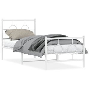 vidaXL feh&eacute;r f&eacute;m &aacute;gykeret fej- &eacute;s l&aacute;bt&aacute;ml&aacute;val 80x200 cm