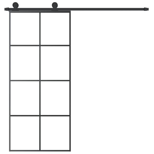vidaXL ESG &uuml;veg &eacute;s alum&iacute;nium tol&oacute;ajt&oacute; f&eacute;mszerelv&eacute;ny-szettel 90x205 cm