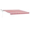 vidaXL Beh&uacute;zhat&oacute; napellenző Piros &eacute;s Feh&eacute;r 300 x 250 cm Poli&eacute;szter