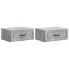 vidaXL Fali &eacute;jjeli szekr&eacute;ny 2 db Betonsz&uuml;rke 49 x 34,5 x 20 cm