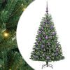 vidaXL Műanyag Hajtogat&oacute;s Kar&aacute;csonyfa Z&ouml;ld 120 cm PVC &eacute;s f&eacute;m