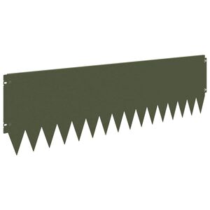 vidaXL Fűszeg&eacute;lyez&eacute;s 10 db 103 x 30 cm Ac&eacute;l Olajz&ouml;ld