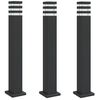 vidaXL 3 db fekete alum&iacute;nium k&uuml;lt&eacute;ri &aacute;ll&oacute;l&aacute;mpa 80 cm