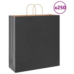 vidaXL 250 db fekete pap&iacute;rzacsk&oacute;k foganty&uacute;kkal 45x17x48 cm