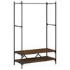 vidaXL barna t&ouml;lgysz&iacute;nű szerelt fa ruhatart&oacute; polcokkal