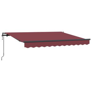 vidaXL Beh&uacute;zhat&oacute; napellenző Burgundi 250 x 200 cm sz&ouml;vet