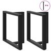vidaXL 2 db fekete, T-alakú étkezőasztal láb 80x35x(72-73) cm acél étkezőasztal
