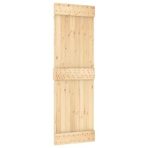 vidaXL Cs&uacute;sz&oacute; ajt&oacute; NARVIK Term&eacute;szetes &eacute;s Fekete 70 x 210 cm (213,5 cm)