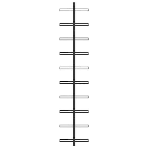 vidaXL fekete fém falra szerelhető bortartó állvány 10 palacknak