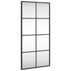 vidaXL fekete t&eacute;glalap alak&uacute; vas fali t&uuml;k&ouml;r 40 x 80 cm