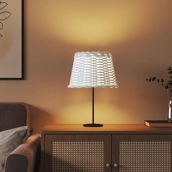 vidaXL feh&eacute;r fonott l&aacute;mpaernyő &Oslash;30x20 cm