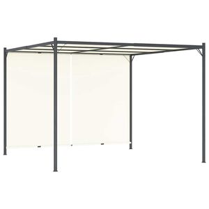 vidaXL feh&eacute;r-kr&eacute;msz&iacute;nű ac&eacute;lpergola &aacute;ll&iacute;that&oacute; tetővel 3 x 3 m