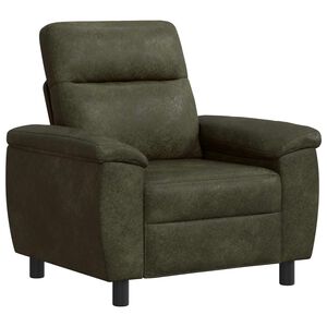 vidaXL Kanap&eacute; Katonai z&ouml;ld 95 x 90 x 95 cm Műsuede Bőr