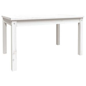 vidaXL feh&eacute;r t&ouml;m&ouml;r fenyőfa kerti asztal 82,5x50,5x45 cm