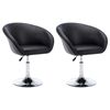 vidaXL 2 db fekete forgó műbőr étkezőszék