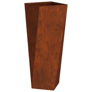 vidaXL N&ouml;v&eacute;nytart&oacute; Rozsd&aacute;s 30 x 30 x 75 cm Időj&aacute;r&aacute;s&aacute;ll&oacute; ac&eacute;l