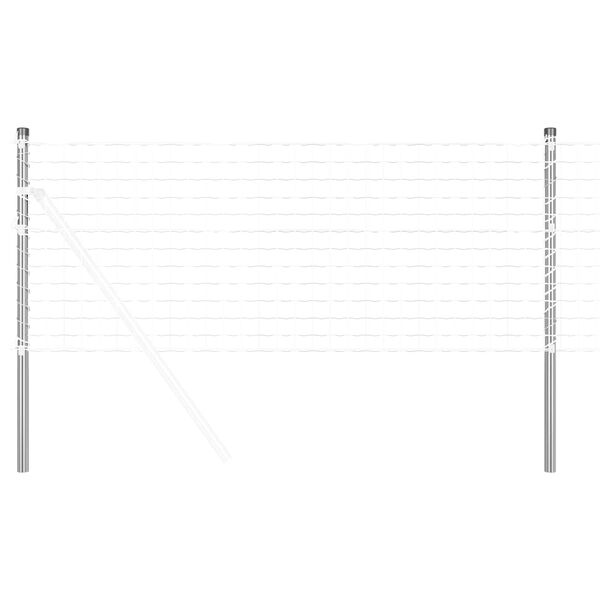 vidaXL Ker&iacute;t&eacute;soszlop 12 pcs Ez&uuml;st 70 cm Porsz&oacute;rt Ac&eacute;l