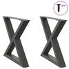 vidaXL 2 db antracitsz&uuml;rke ac&eacute;l doh&aacute;nyz&oacute;asztal l&aacute;b 50 x (42-43,3) cm