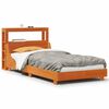 vidaXL viaszbarna t&ouml;m&ouml;r fenyőfa &aacute;gy matrac n&eacute;lk&uuml;l 100 x 200 cm
