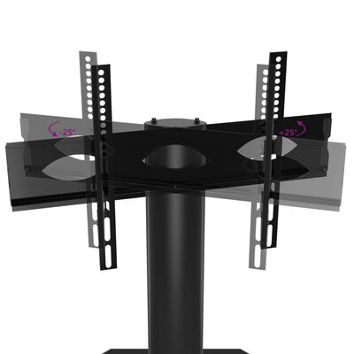 vidaXL 3-szintes fekete és ezüst sarok TV-állvány 32-70 hüvelyk