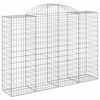 vidaXL 7 db íves horganyzott vas gabion kosár 200x50x140/160 cm
