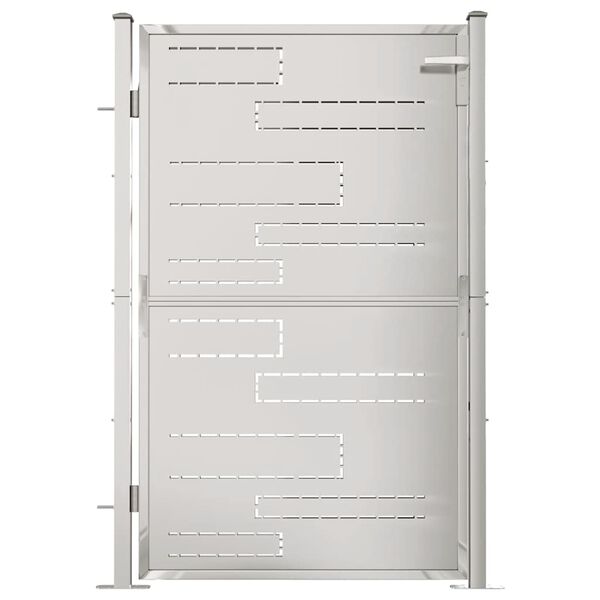 vidaXL rozsdamentes acél kerti kapu 100 x 145 cm