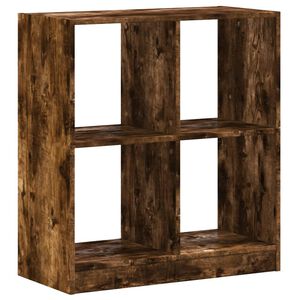 vidaXL f&uuml;st&ouml;s t&ouml;lgy sz&iacute;nű szerelt fa k&ouml;nyvespolc 68,5 x 32 x 75 cm
