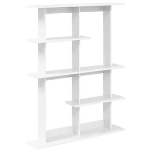 vidaXL Falpolc Feh&eacute;r 102 x 20 x 130 cm Szerelt Fa