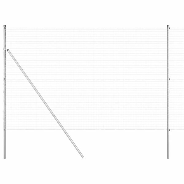 vidaXL Ker&iacute;t&eacute;soszlop Ez&uuml;st 10 x 1,6 m (25 x 25 mm r&aacute;cs) Ac&eacute;l