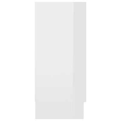 vidaXL magasfényű fehér forgácslap vitrinszekrény 120 x 30,5 x 70 cm