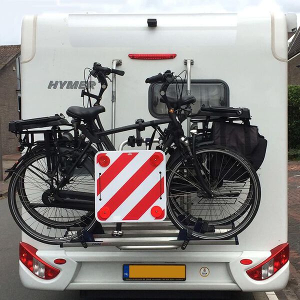 ProPlus műanyag h&aacute;ts&oacute; figyelmeztetőt&aacute;bla f&eacute;nyvisszaverőkkel 50x50 cm