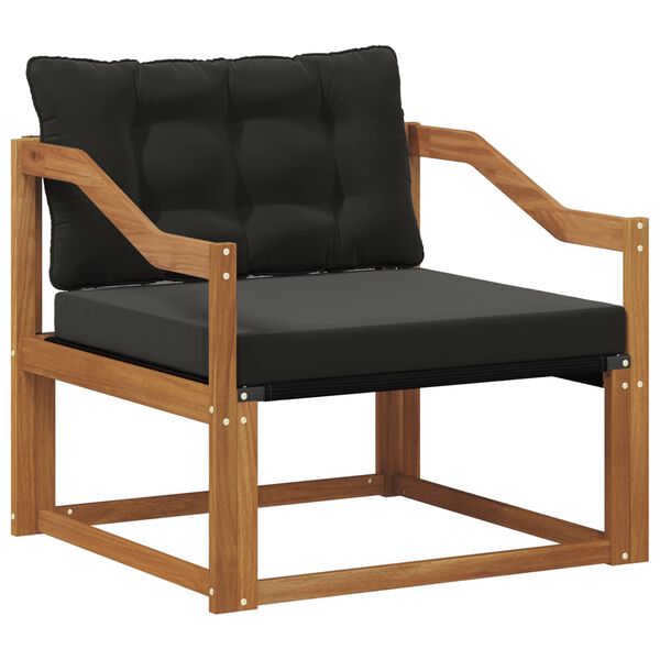 vidaXL K&uuml;lt&eacute;ri kanap&eacute; szett T&ouml;m&ouml;r ak&aacute;cfa &eacute;s textil&eacute;n Term&eacute;szetes