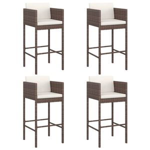 vidaXL 4 db barna polyrattan b&aacute;rsz&eacute;k p&aacute;rn&aacute;kkal