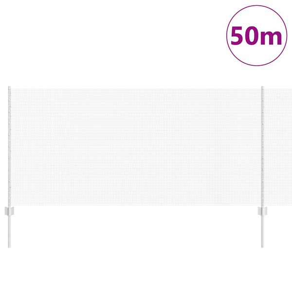 vidaXL Ker&iacute;t&eacute;s oszlopokkal Ez&uuml;st 1 x 50 m Ac&eacute;l