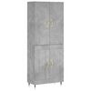 vidaXL betonsz&uuml;rke szerelt fa magasszekr&eacute;ny 69,5 x 34 x 180 cm
