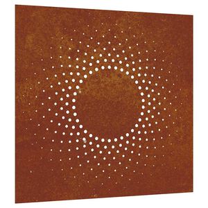 vidaXL napmint&aacute;s corten ac&eacute;l kerti fald&iacute;sz 55 x 55 cm
