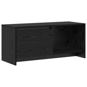 vidaXL TV szekr&eacute;ny garnit&uacute;ra 90 x 35 x 40 cm Fekete t&ouml;lgy Szerelt Fa