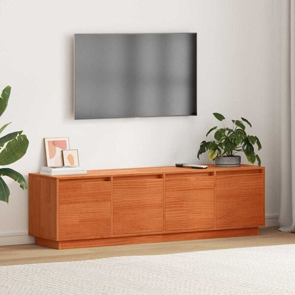 vidaXL TV szekr&eacute;ny Barna 156 x 37 x 45 cm Faanyag