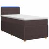 vidaXL Boxspring &aacute;gy matraccal S&ouml;t&eacute;t Barna 90 x 200 cm Sz&ouml;vet