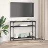 vidaXL Konzolasztal polcokkal Fekete t&ouml;lgy 100 x 29 x 75 cm Faanyag