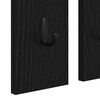 vidaXL Fali Kab&aacute;thorog polcokkal Musta tammi 84 x 10 x 80 cm Faanyag