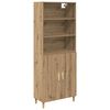 vidaXL Magasfi&uacute; Artisan t&ouml;lgy 69,5 x 32,5 x 180 cm Szerelt Fa